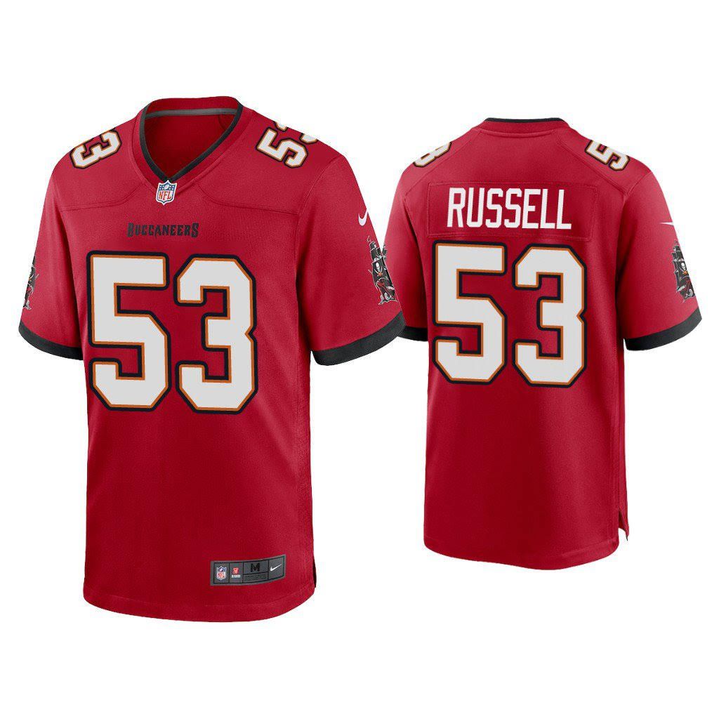 Men Tampa Bay Buccaneers 53 Chapelle Russell Nike Red Game Player NFL Jersey